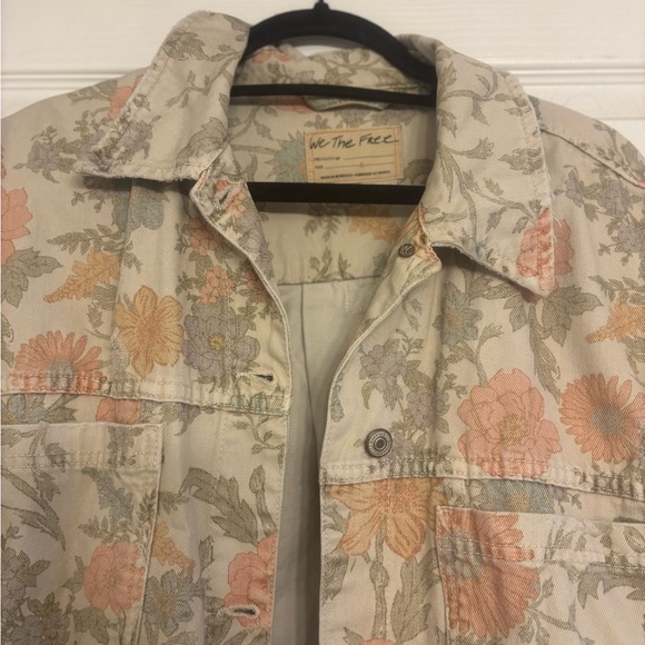 Free People Opal Swing Denim Jacket size Large - Picture 2 of 5